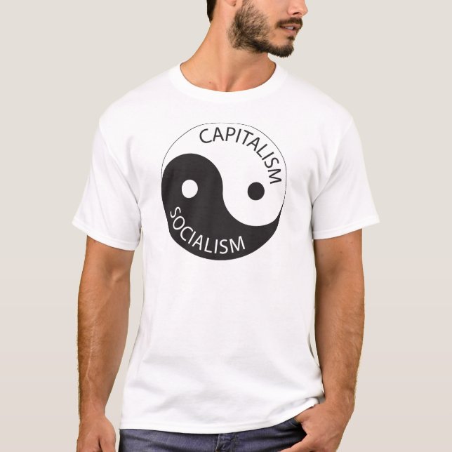 T-shirt Capitalisme, socialisme ; Yin, Yang (Devant)