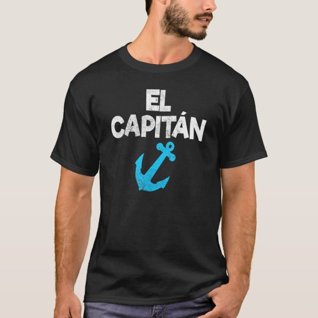 T-shirt Capitan Capitan Ancre Bateau et voile (Devant)