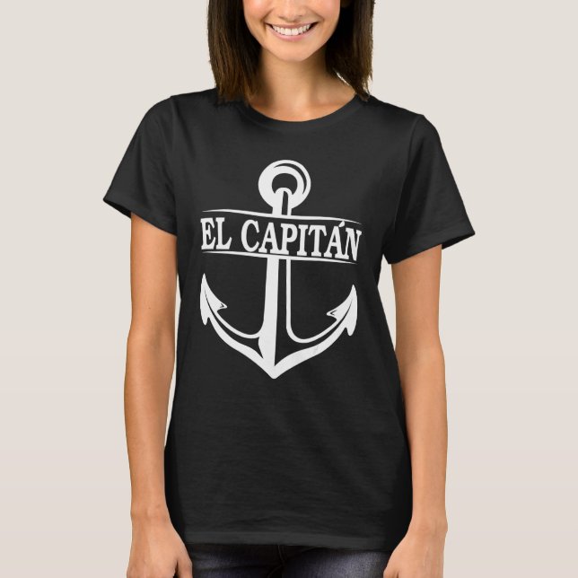 T-shirt Capitan Capitan Bateau Ancre Bateau Et Voile 2 (Devant)