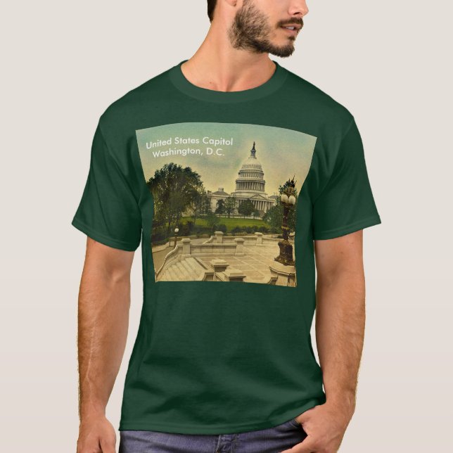 T-shirt Capitole des États-Unis de Library Steps Date 1898 (Devant)