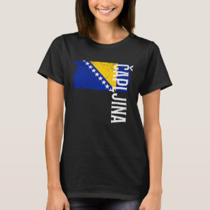 T-shirt Capljina Bosnie Drapeau Pour Hommes Bosniaques Fem