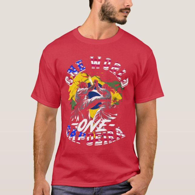 T-shirt Capoeira One World One Capoeira boy (Devant)