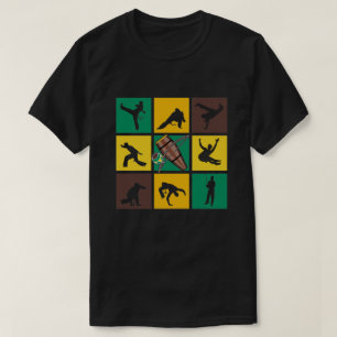 T-shirt Capoeira Pop Art comme des joueurs sportifs