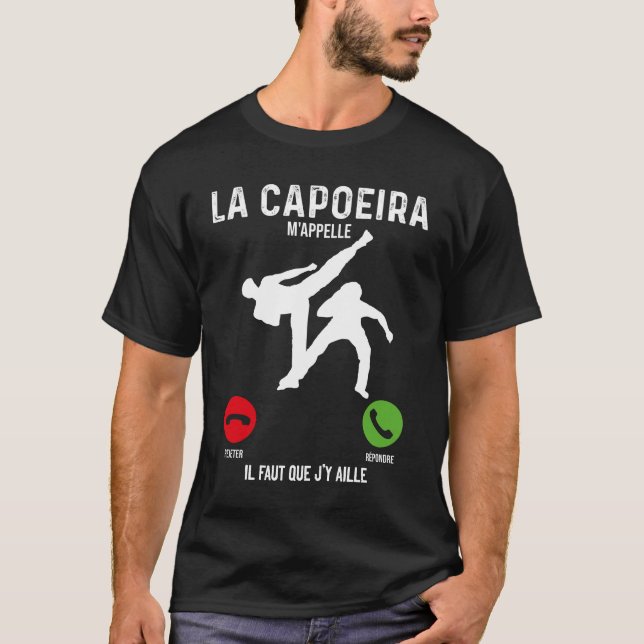 T-shirt Capoeira Roda Malica Cadeau Dance de combat Platin (Devant)