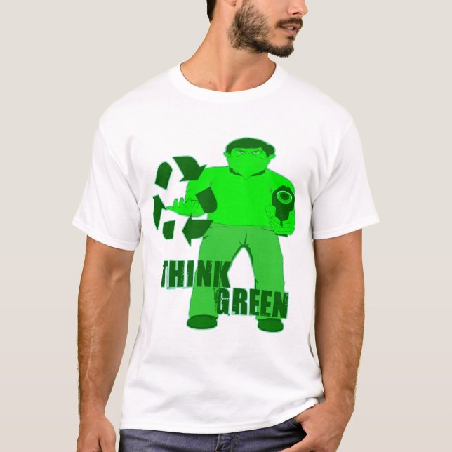 T-shirt CAPOT DE MUGGIN -- L'agresseur vert (Devant)