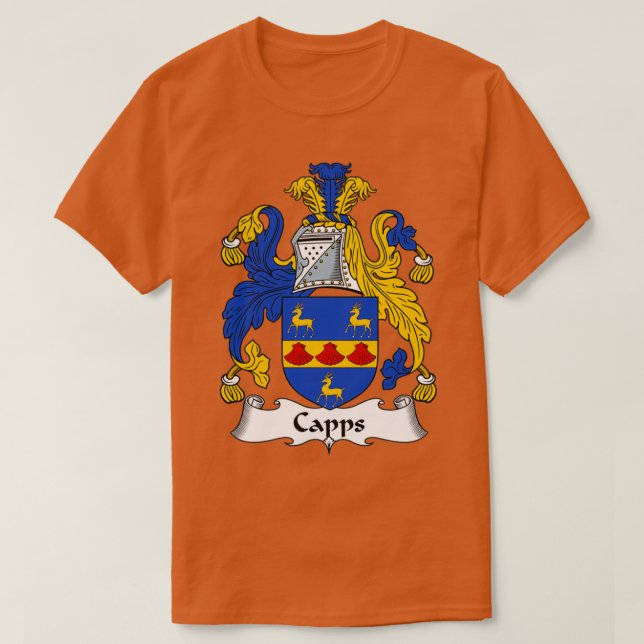 T-shirt Capps Coat of Arms Family Crest  (Design devant)