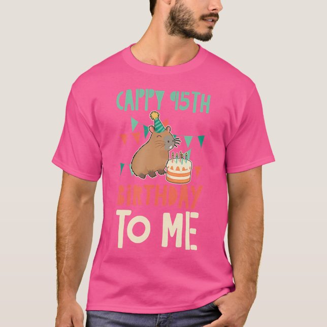 T-shirt Cappy 95E Anniversaire Pour Moi Capybara Thème Ann (Devant)