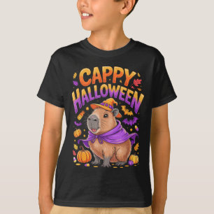 T-shirt Cappy Halloween Capybara Sorcière