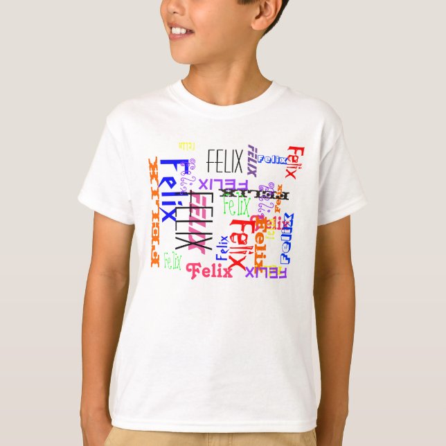 T-shirt Capricious Repeating Name Collage Lovely Value Fab (Devant)