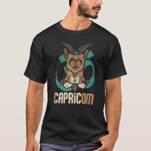 T-shirt Capricom Ibex Yogi Capricorne Namaste Om Mantra Yo