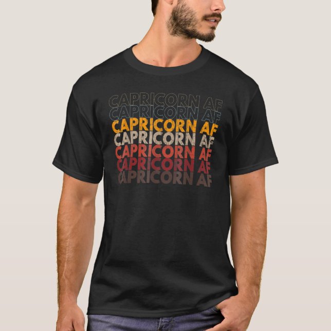 T-shirt Capricorn AF Apparel For Men Women  Zodiac Sign (Devant)