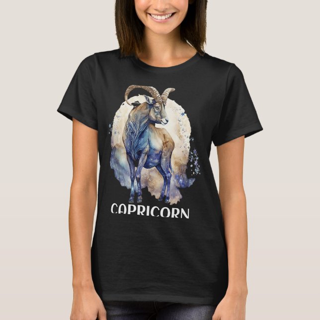 T-shirt Capricorn Caps Zodiac Saturn Ruled Astrological Go (Devant)