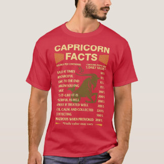 T-shirt Capricorn Facts Zodiac Sign Astrology Birthday Gif