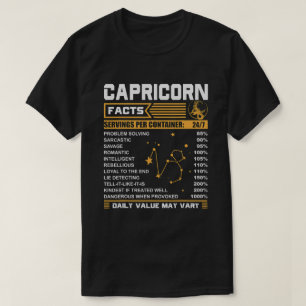 T-shirt Capricorn Faits Zodiac Funny Capricorne Anniversai