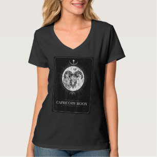 T-shirt Capricorn Lune Astrologie Carte Tarot Pleine lune