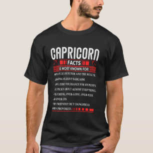 T-shirt Capricorn Zodiac Birthday Capricorn Facts Funny