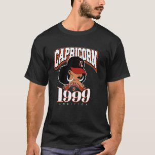 T-shirt Capricorne 1999 Reine Traits du zodiaque Afro Diva