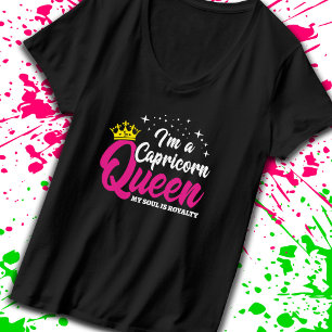 T-shirt Capricorne Anniversaire Reine Zodiac Décembre Janv