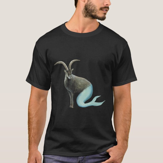 T-shirt Capricorne chèvre illustration astrologie zodiaque (Devant)