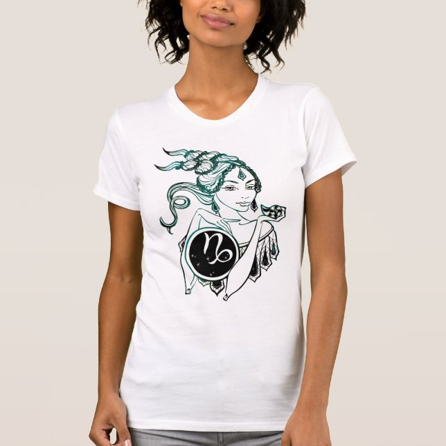 T-shirt Capricorne Dame Art Déco (Devant)