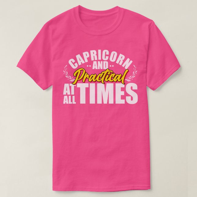 T-shirt Capricorne Et Pratique (Design devant)