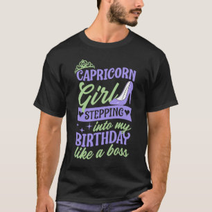 T-shirt Capricorne Fille Entrant Dans Mon Anniversaire Com
