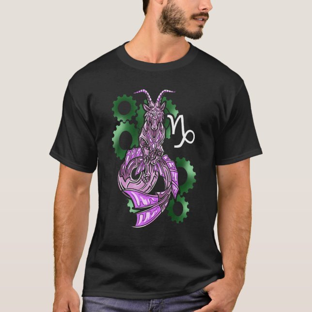 T-shirt Capricorne Horoscope Inspiré Capricorne Symbole Re (Devant)