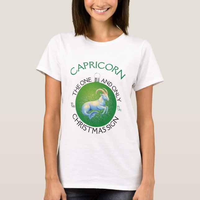 T-shirt Capricorne Le Signe de Noël (Devant)