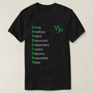 T-shirt Capricorne Personnalité Astrologie Zodiac Horoscop