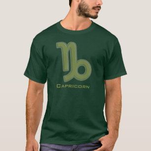 T-shirt "Capricorne" signe graphique zodiac vert homme t-s