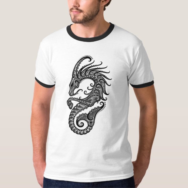 T-shirt Capricorne tribal complexe (Devant)