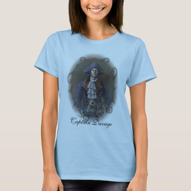 T-shirt Captain Davage 2, dames de capitaine Davage (Devant)