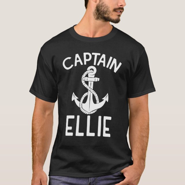 T-shirt Captain Ellie Yacht Sailing Ship Boating Boat (Devant)