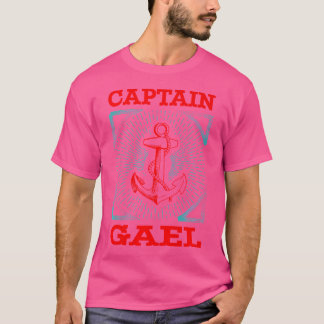 T-shirt Captain Gael Personalized Name Seaman Boating Trip