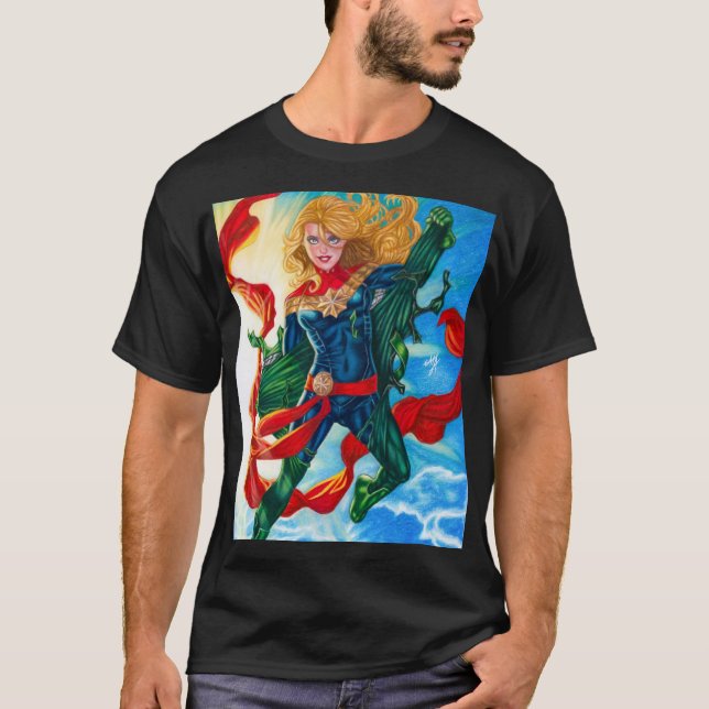 T-shirt Captain Marvel ~ Carol Danvers (Devant)