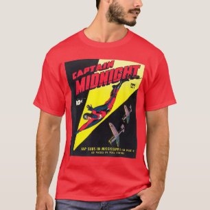 T-shirt CAPTAIN MIDNIGHT ailes vintage héros bande dessiné