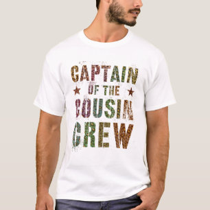 T-shirt CAPTAIN OF THE COUSIN CREW Leopard Print Funny Gra