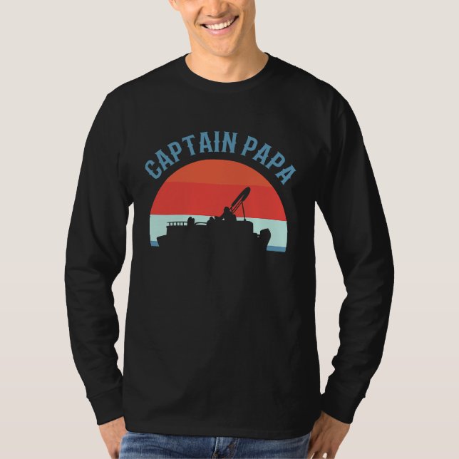 T-shirt Captain Papa Pontooning Pontoon Boat Captain (Devant)