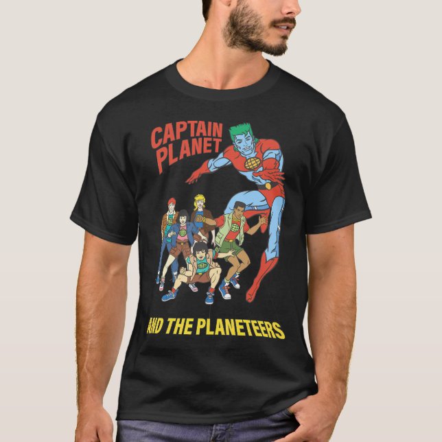 T-shirt Captain Planet Planeteers United Logo (Devant)