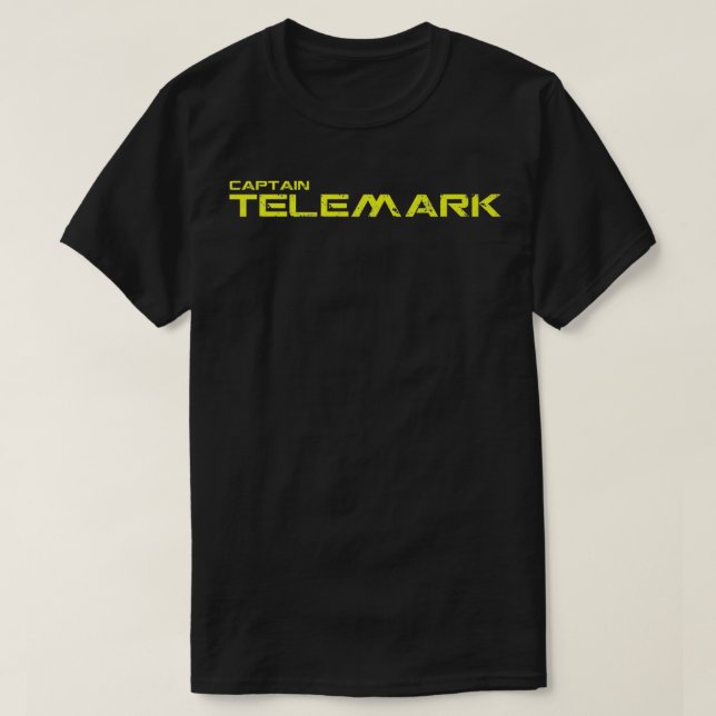 T-shirt Captain Telemark  distressed knee bending ski desi (Design devant)