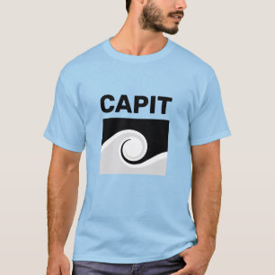 T-shirt Capter en gras du texte et des vagues Abstraites