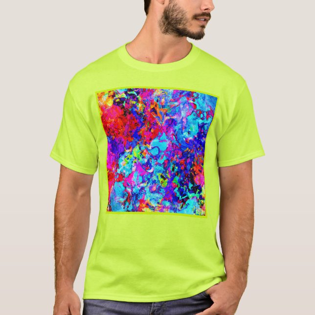 T-shirt Captivation des jeux de couleurs du Motif Abstrait (Devant)