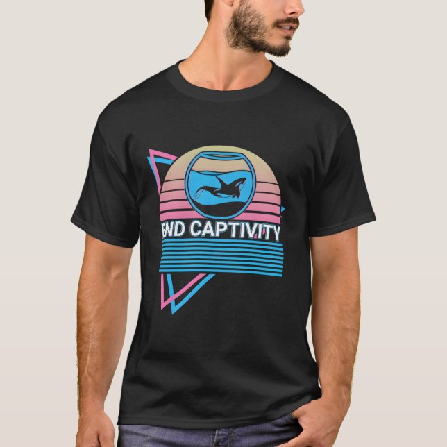 T-shirt Captivité de la baleine à orca (Devant)