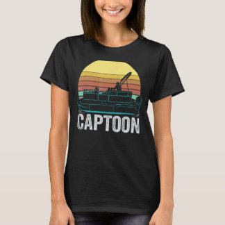 T-shirt Captoon - Drôle capitaine de Pontoon - Blagues de