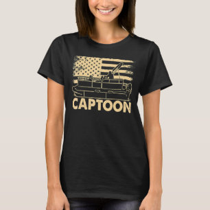 T-shirt Capture de bateau Ponton Capitaine Bateau Lake Us