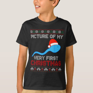 T-shirt Capture de mon tout premier Noël - Père Noël sperm