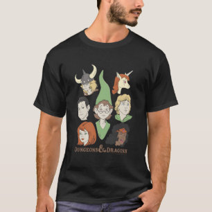 T-shirt Capture d'un groupe de caricatures Dungeons & Drag