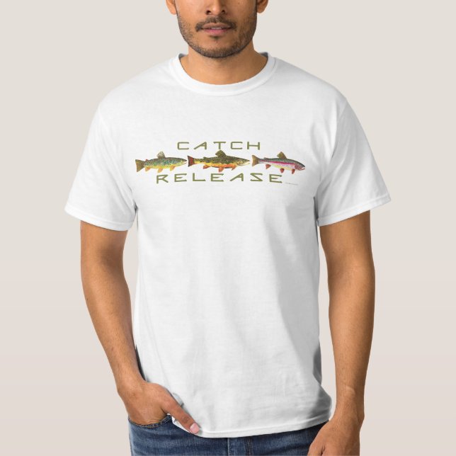 T-shirt Capture et déversement de truites (Devant)