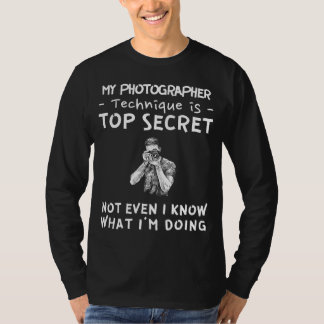T-shirt Capturer le mystère de mon photographe top secret
