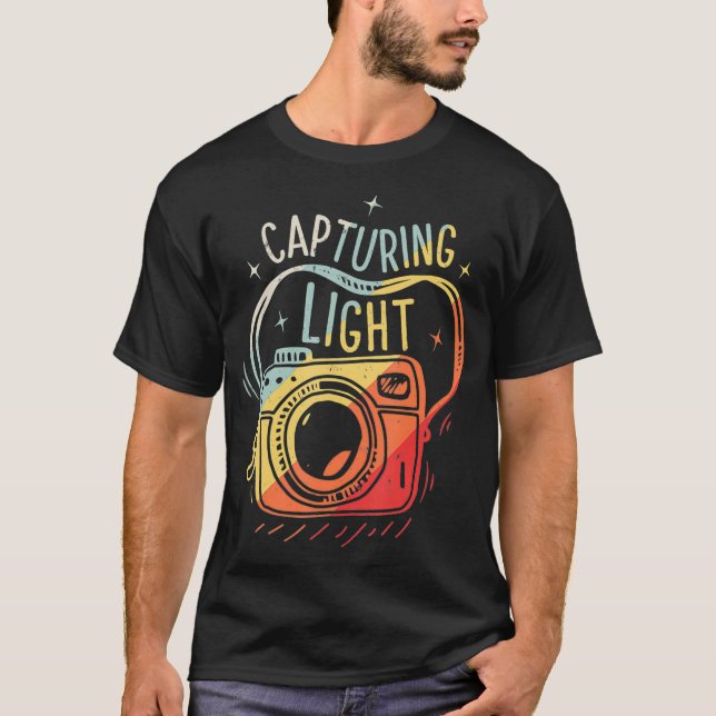 T-shirt Capturing Light Photography Camera Photographer Gi (Devant)